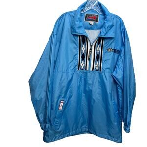 Vintage 90s UNC Tar Heels Jacket Mens Large 1/4 Zip Pullover Windbreaker